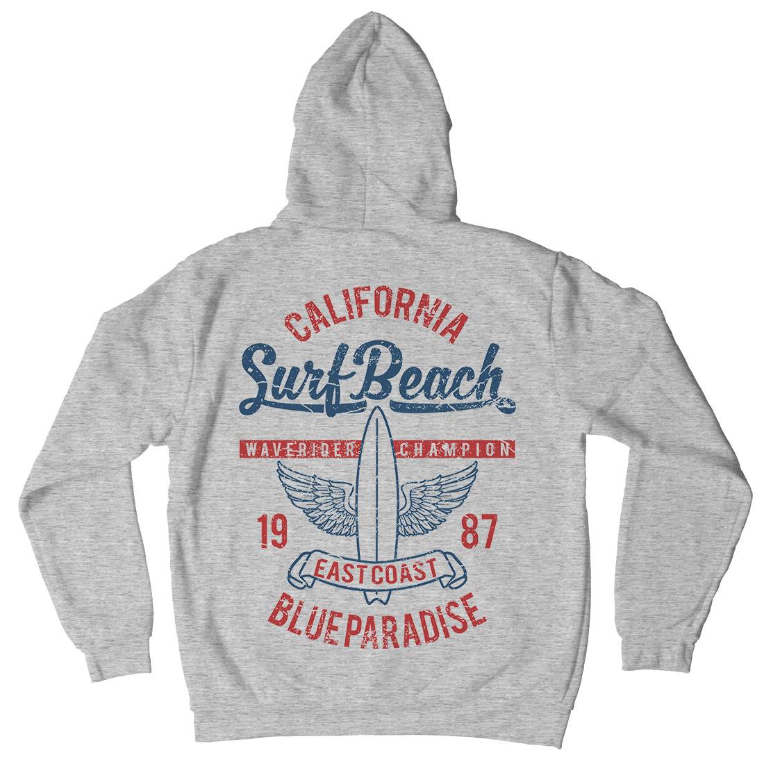 Beach Mens Hoodie With Pocket Surf A168