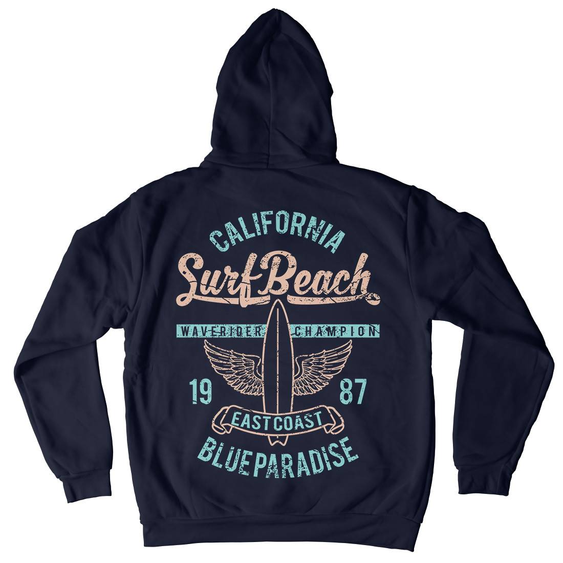Beach Mens Hoodie With Pocket Surf A168