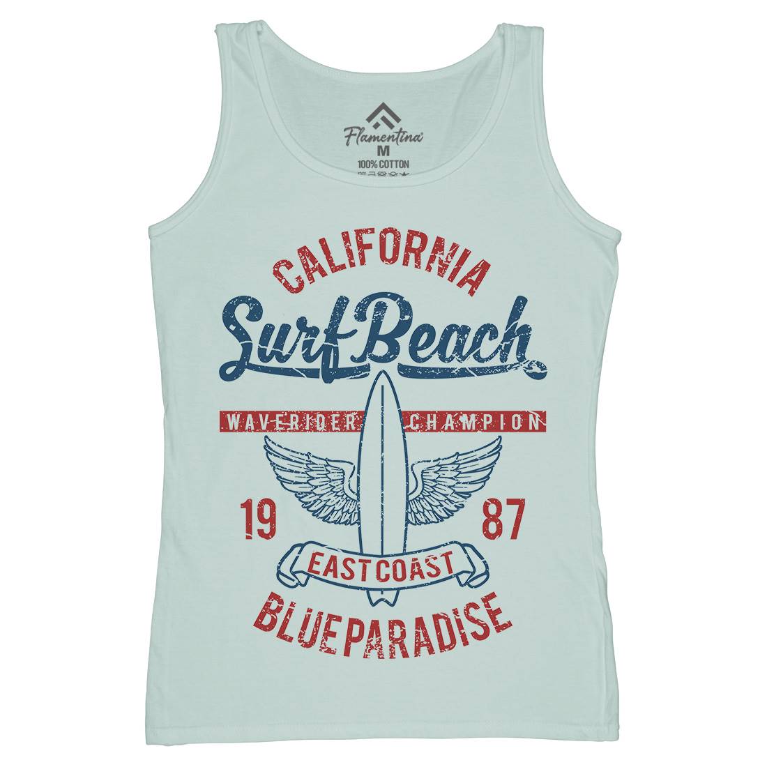 Beach Womens Organic Tank Top Vest Surf A168