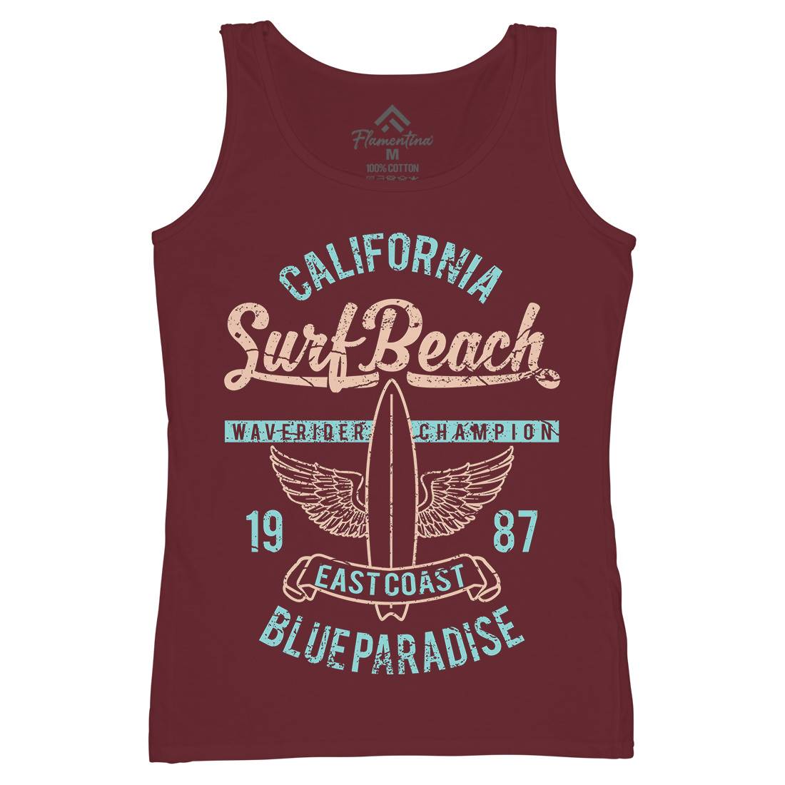 Beach Womens Organic Tank Top Vest Surf A168
