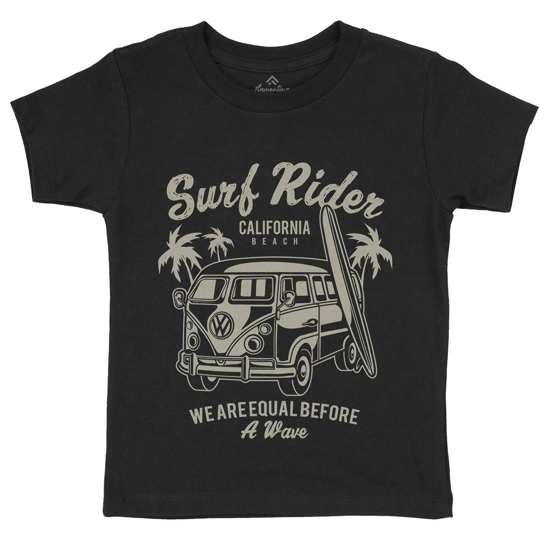 Rider Kids Organic Crew Neck T-Shirt Surf A169