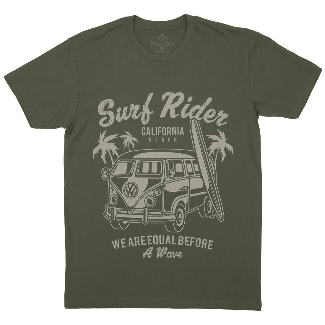Rider Mens Organic Crew Neck T-Shirt Surf A169