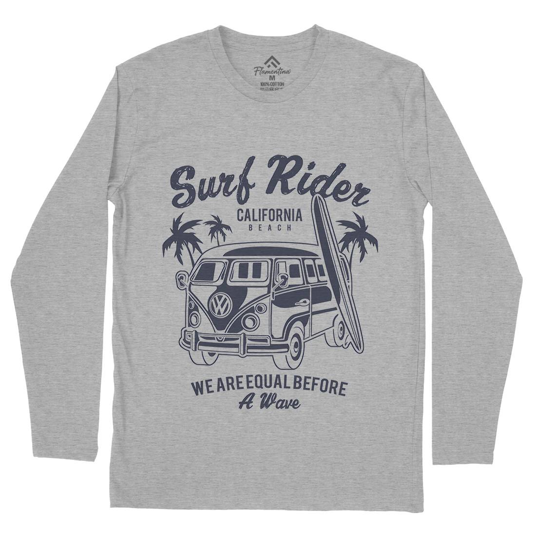 Rider Mens Long Sleeve T-Shirt Surf A169