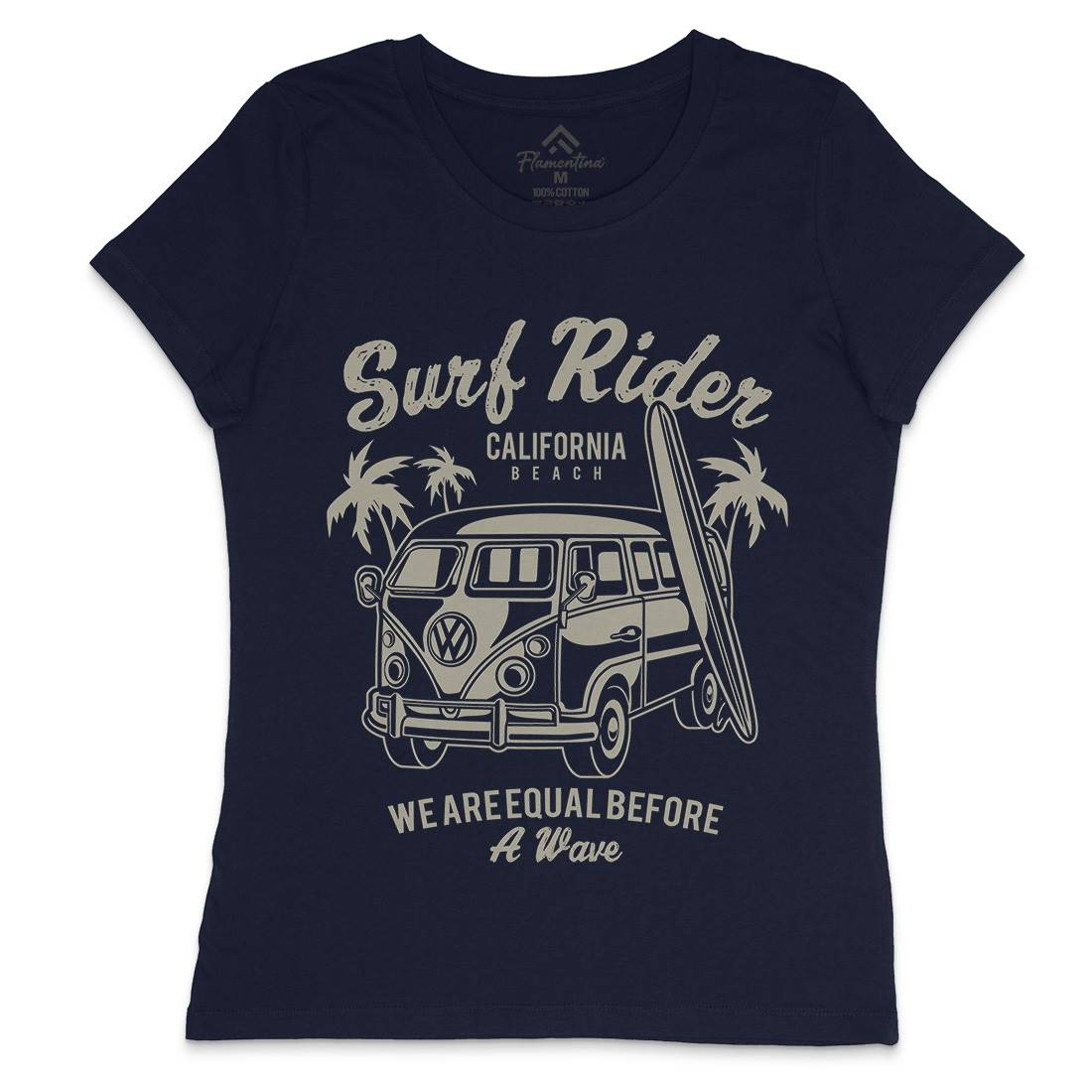Rider Womens Crew Neck T-Shirt Surf A169