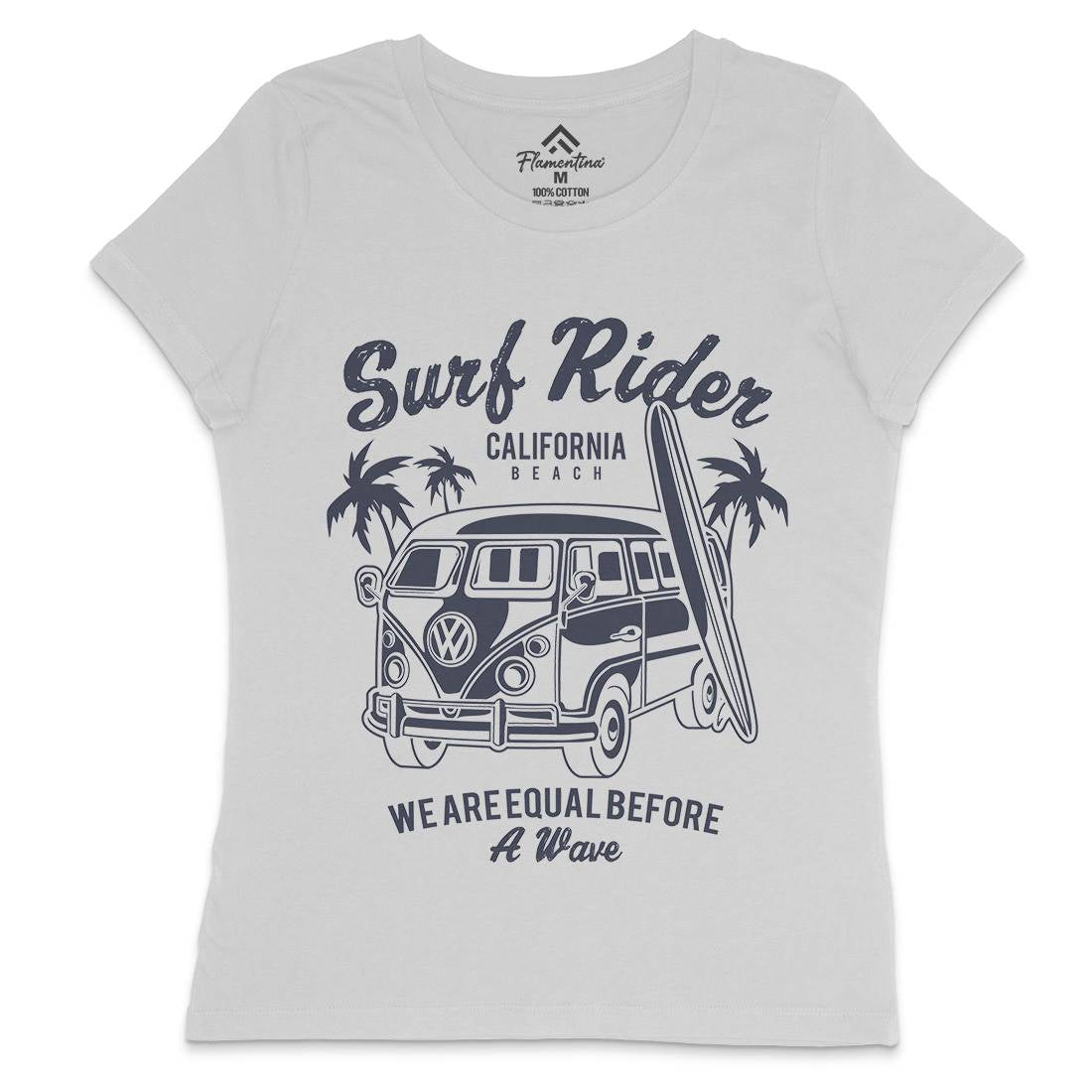 Rider Womens Crew Neck T-Shirt Surf A169