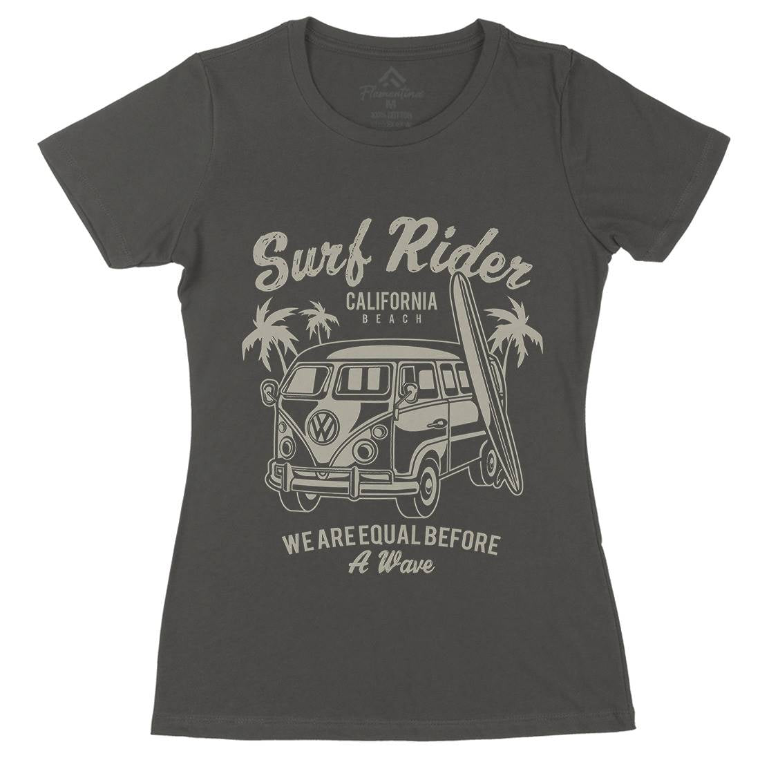 Rider Womens Organic Crew Neck T-Shirt Surf A169