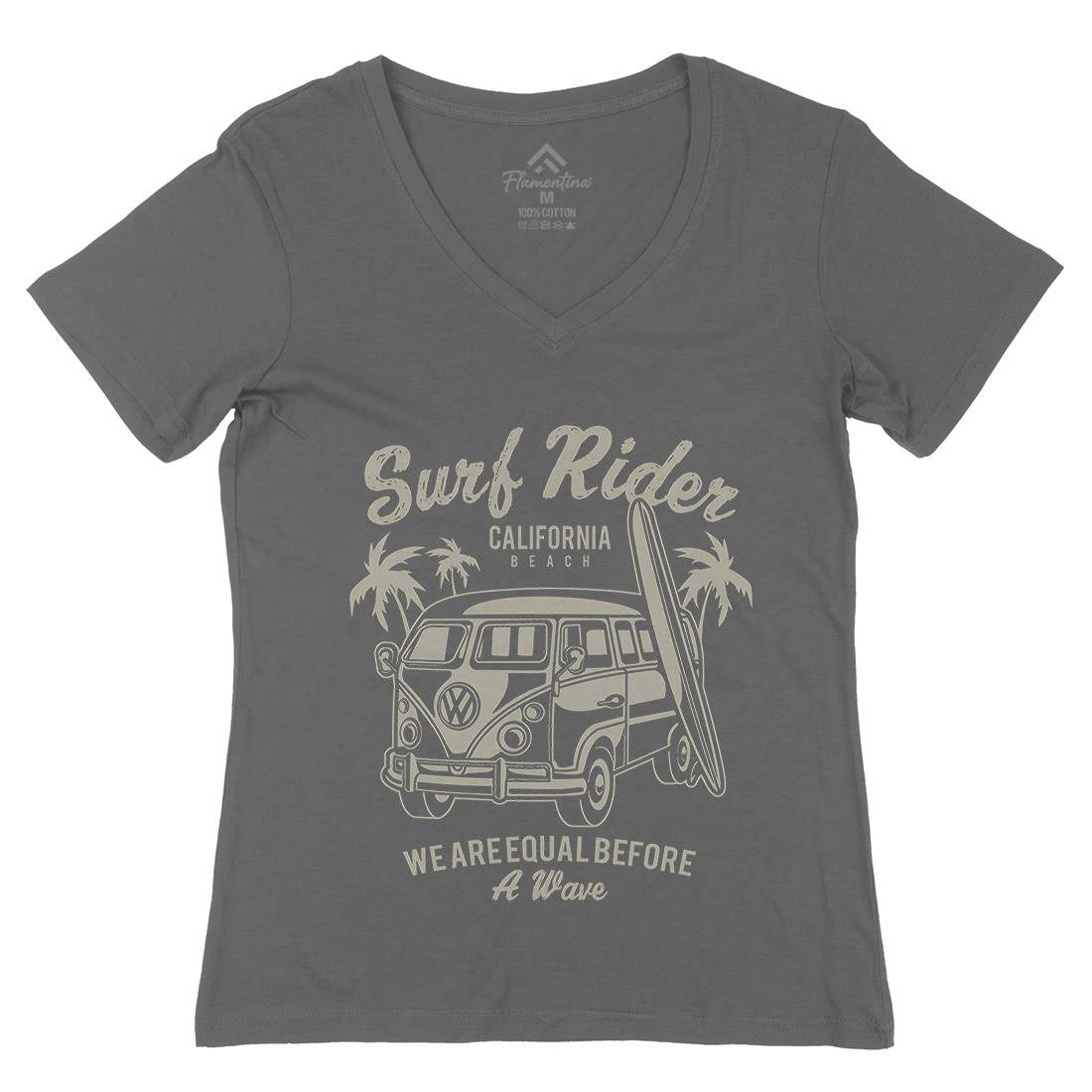 Rider Womens Organic V-Neck T-Shirt Surf A169