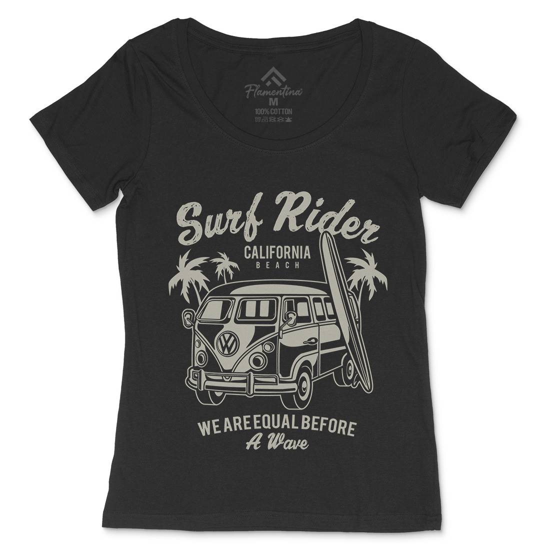 Rider Womens Scoop Neck T-Shirt Surf A169