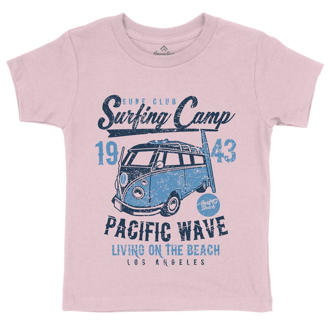 Surfing Camp Kids Crew Neck T-Shirt Surf A170