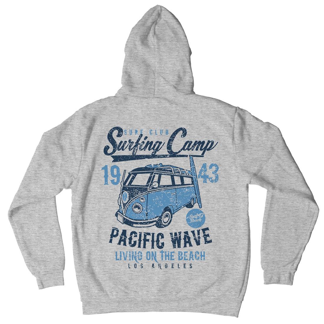Surfing Camp Mens Hoodie With Pocket Surf A170