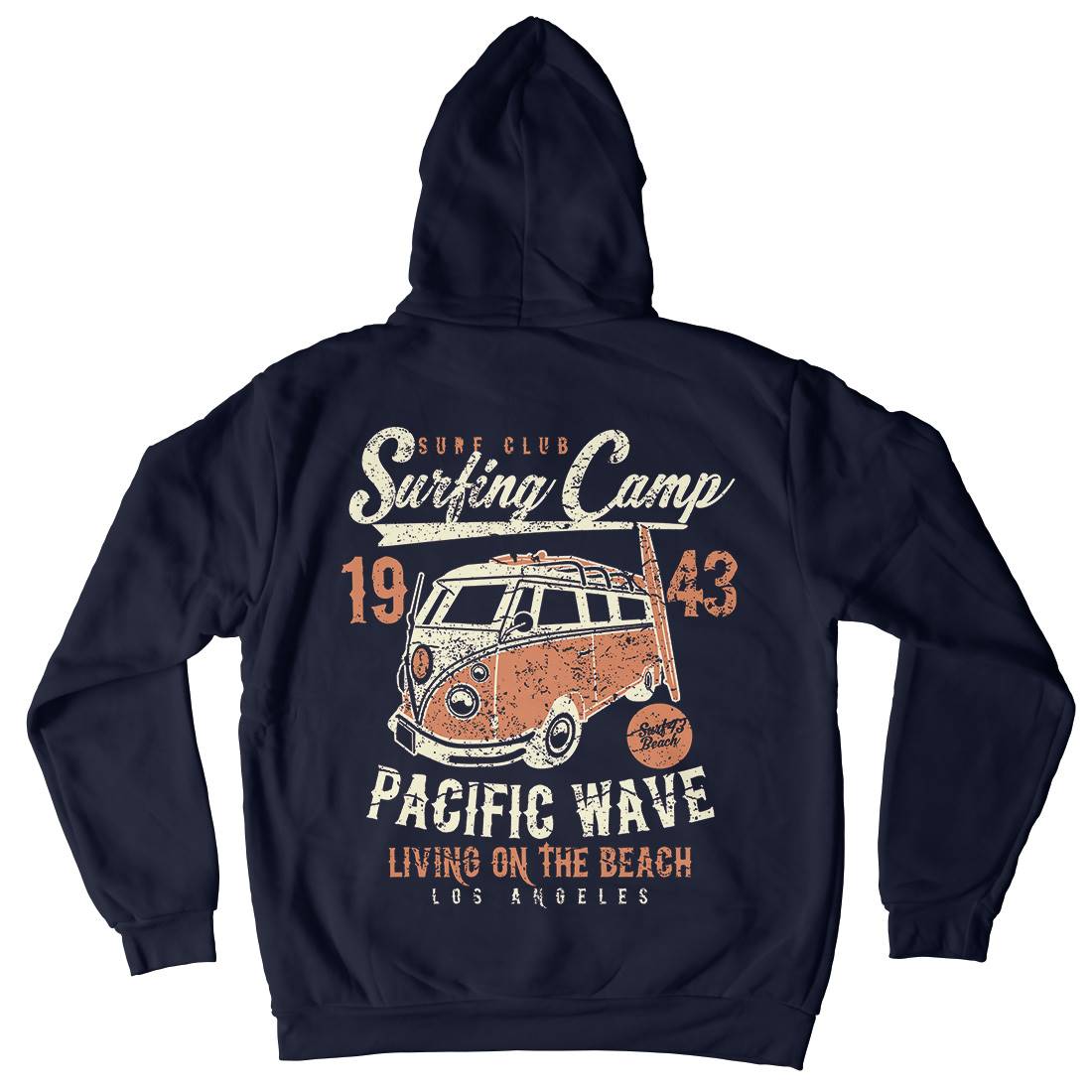 Surfing Camp Mens Hoodie With Pocket Surf A170
