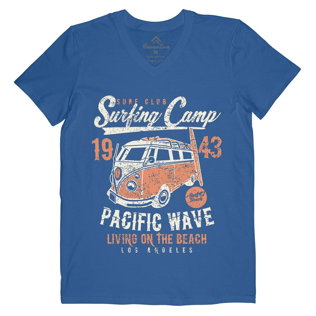 Surfing Camp Mens V-Neck T-Shirt Surf A170