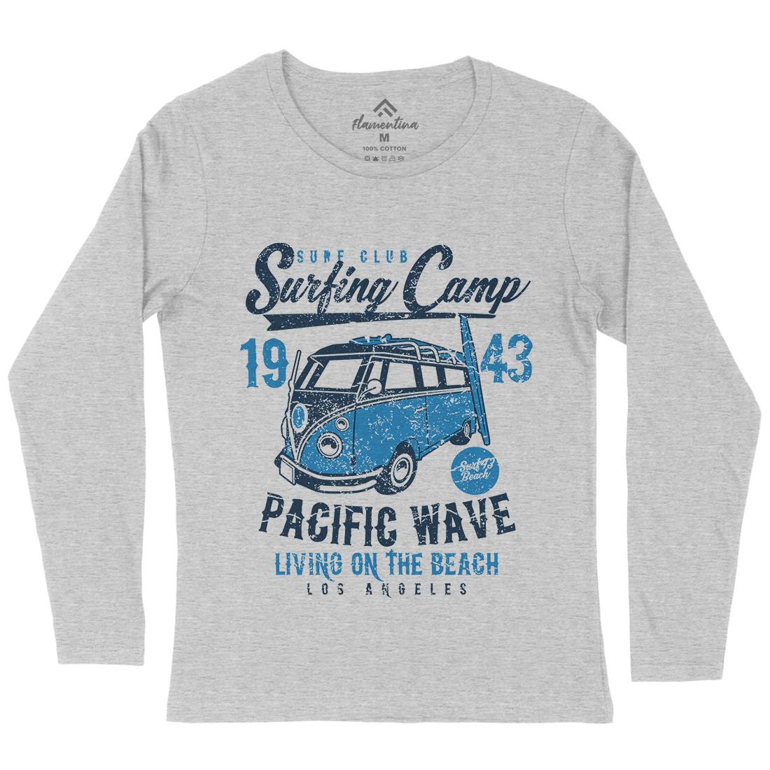 Surfing Camp Womens Long Sleeve T-Shirt Surf A170