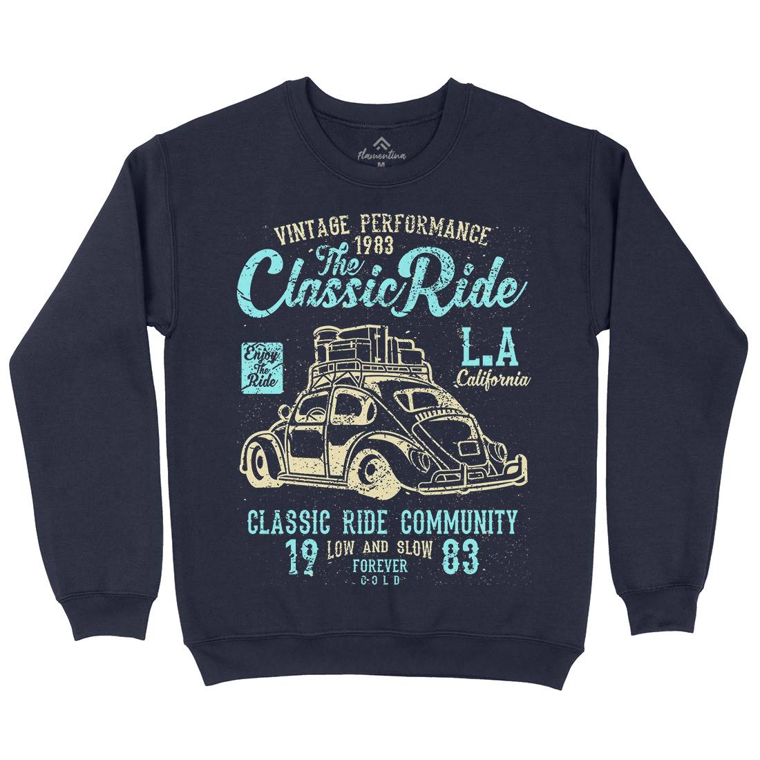 Classic Ride Kids Crew Neck Sweatshirt Cars A171