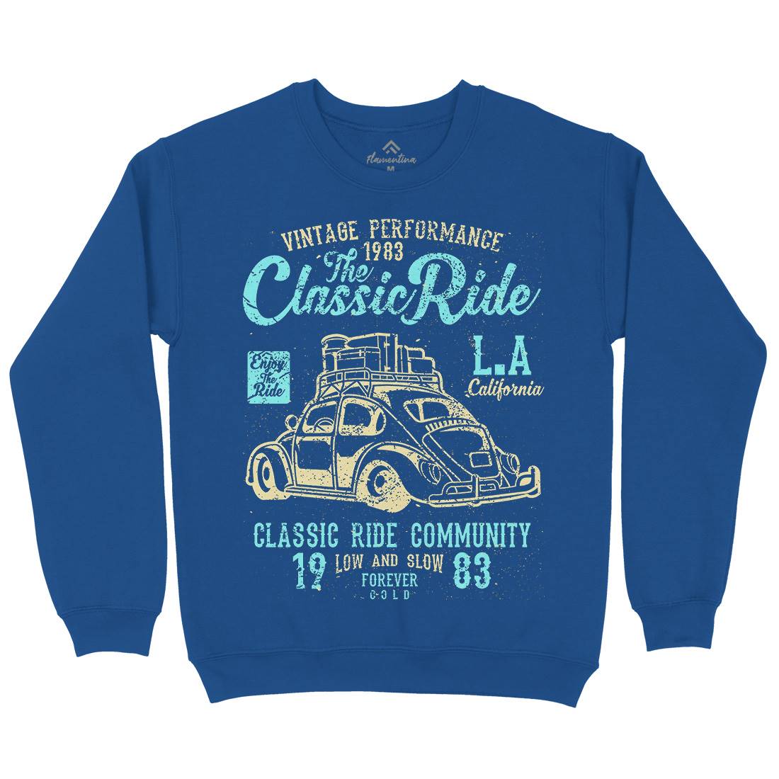 Classic Ride Mens Crew Neck Sweatshirt Cars A171