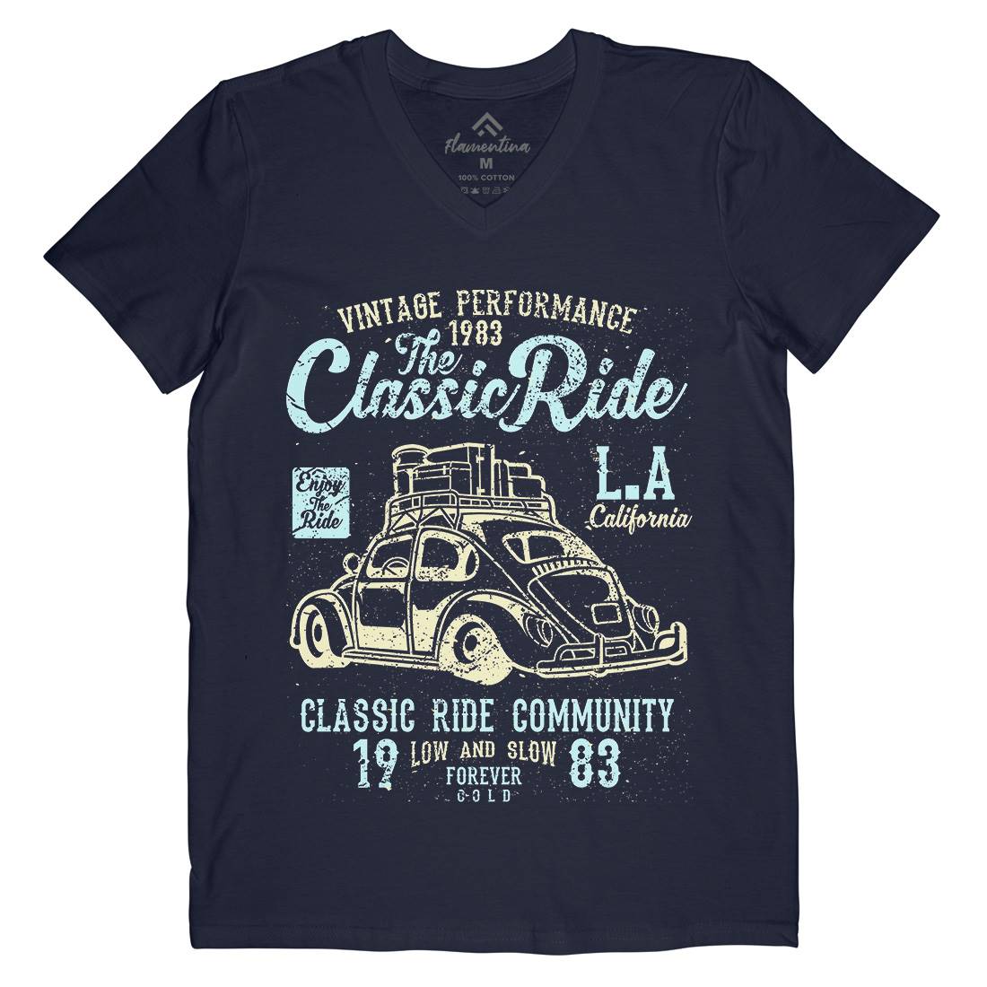 Classic Ride Mens V-Neck T-Shirt Cars A171