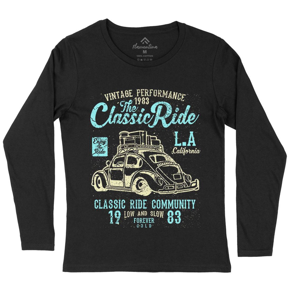 Classic Ride Womens Long Sleeve T-Shirt Cars A171