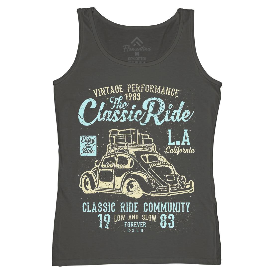 Classic Ride Womens Organic Tank Top Vest Cars A171