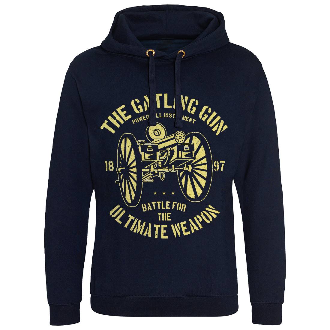 Gatling Gun Mens Hoodie Without Pocket Army A172