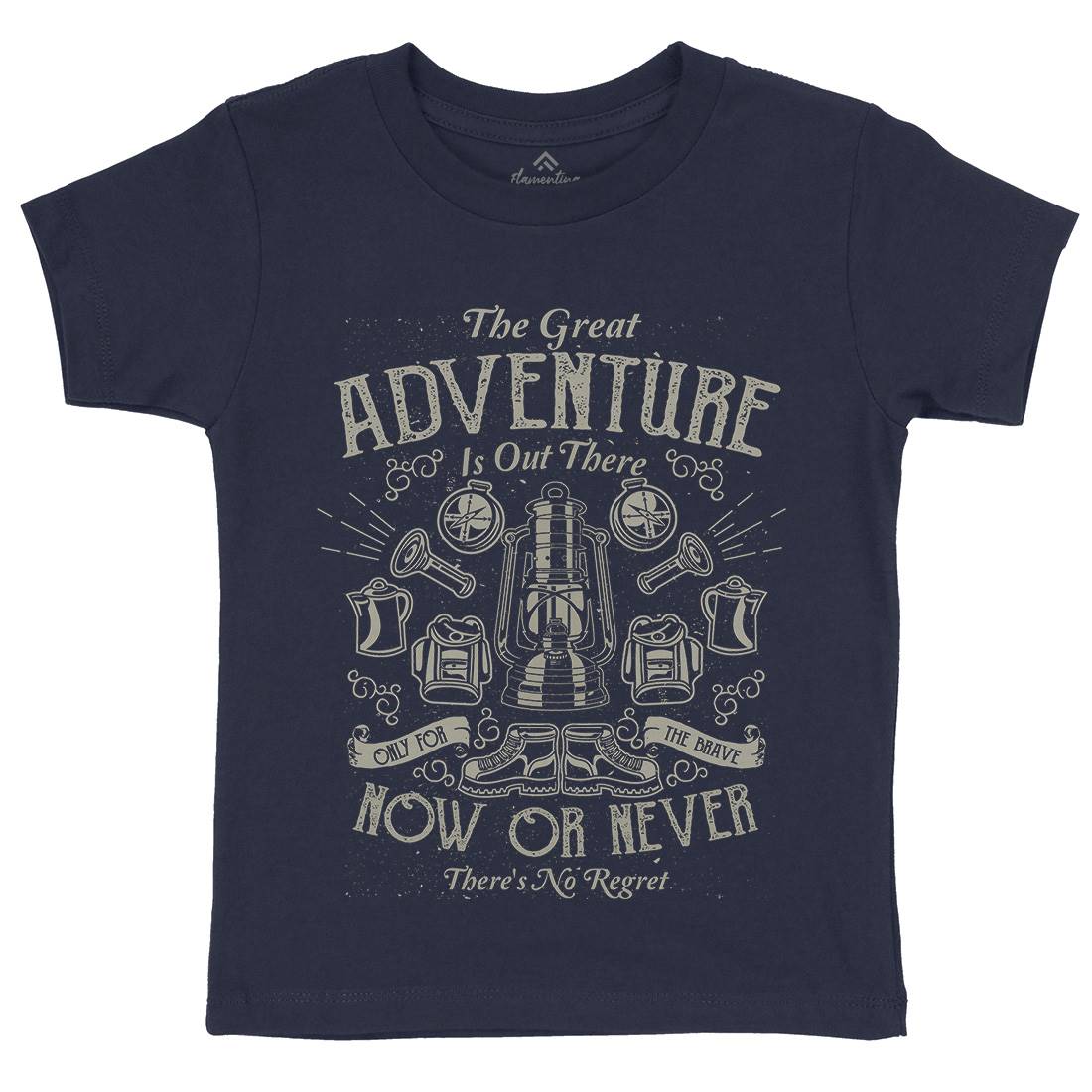 Great Adventure Kids Organic Crew Neck T-Shirt Nature A173