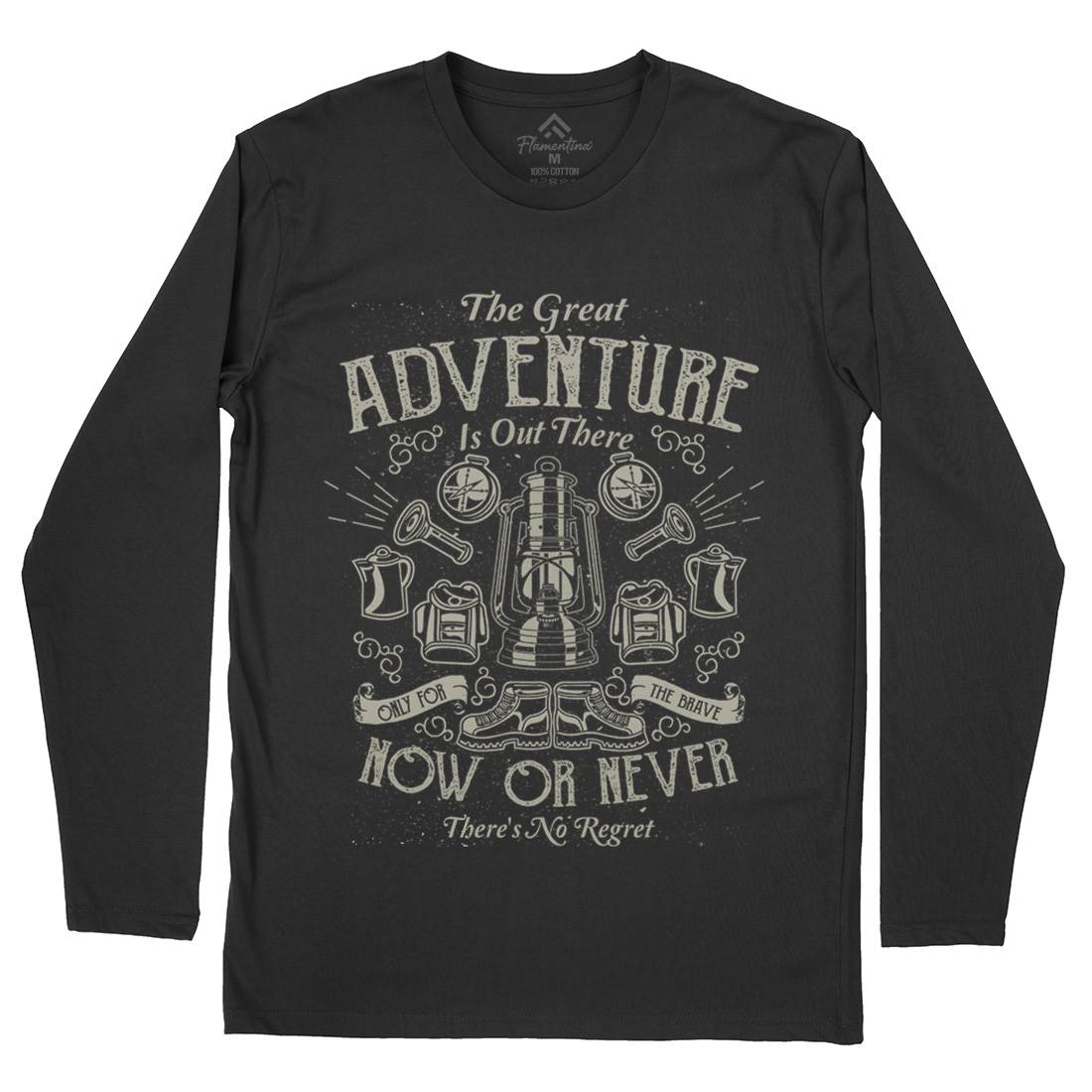 Great Adventure Mens Long Sleeve T-Shirt Nature A173