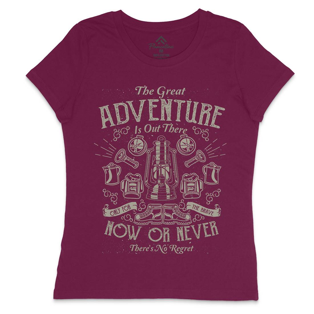 Great Adventure Womens Crew Neck T-Shirt Nature A173