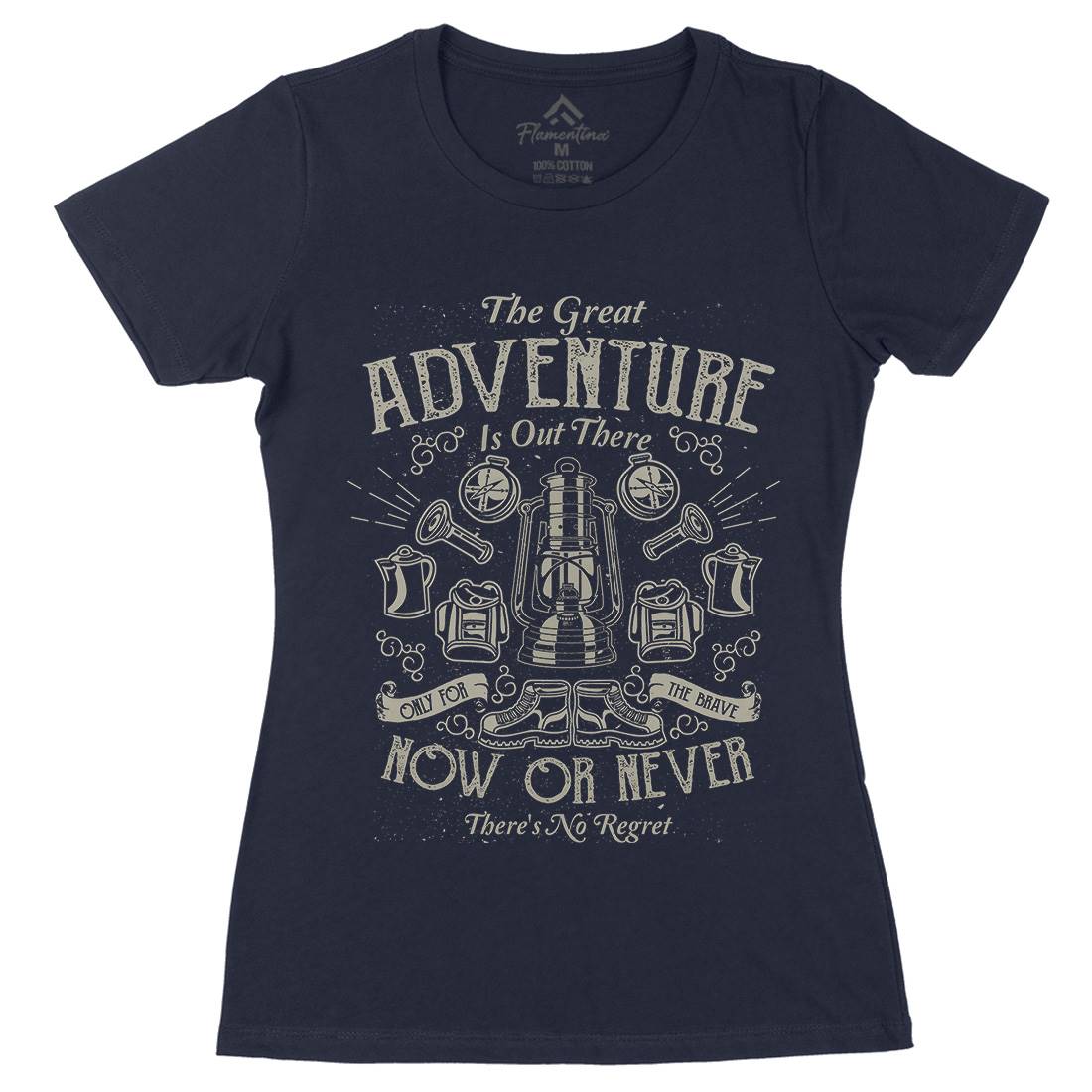 Great Adventure Womens Organic Crew Neck T-Shirt Nature A173