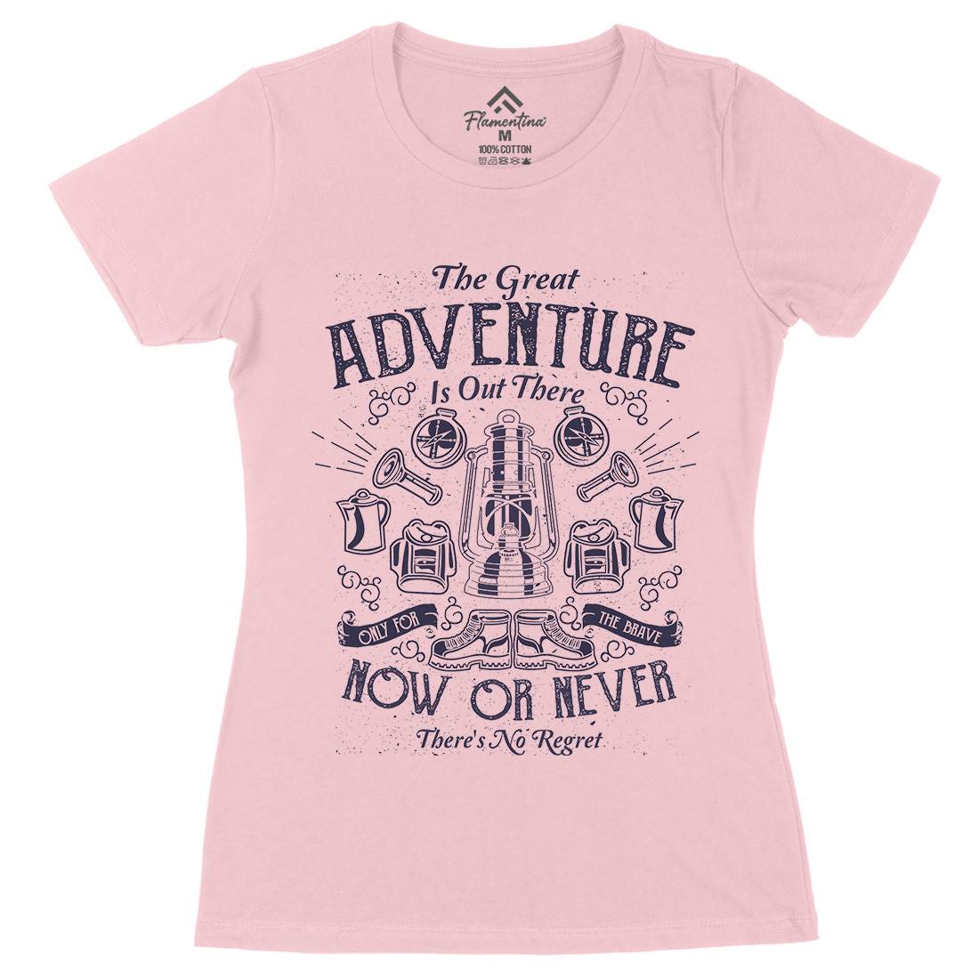 Great Adventure Womens Organic Crew Neck T-Shirt Nature A173
