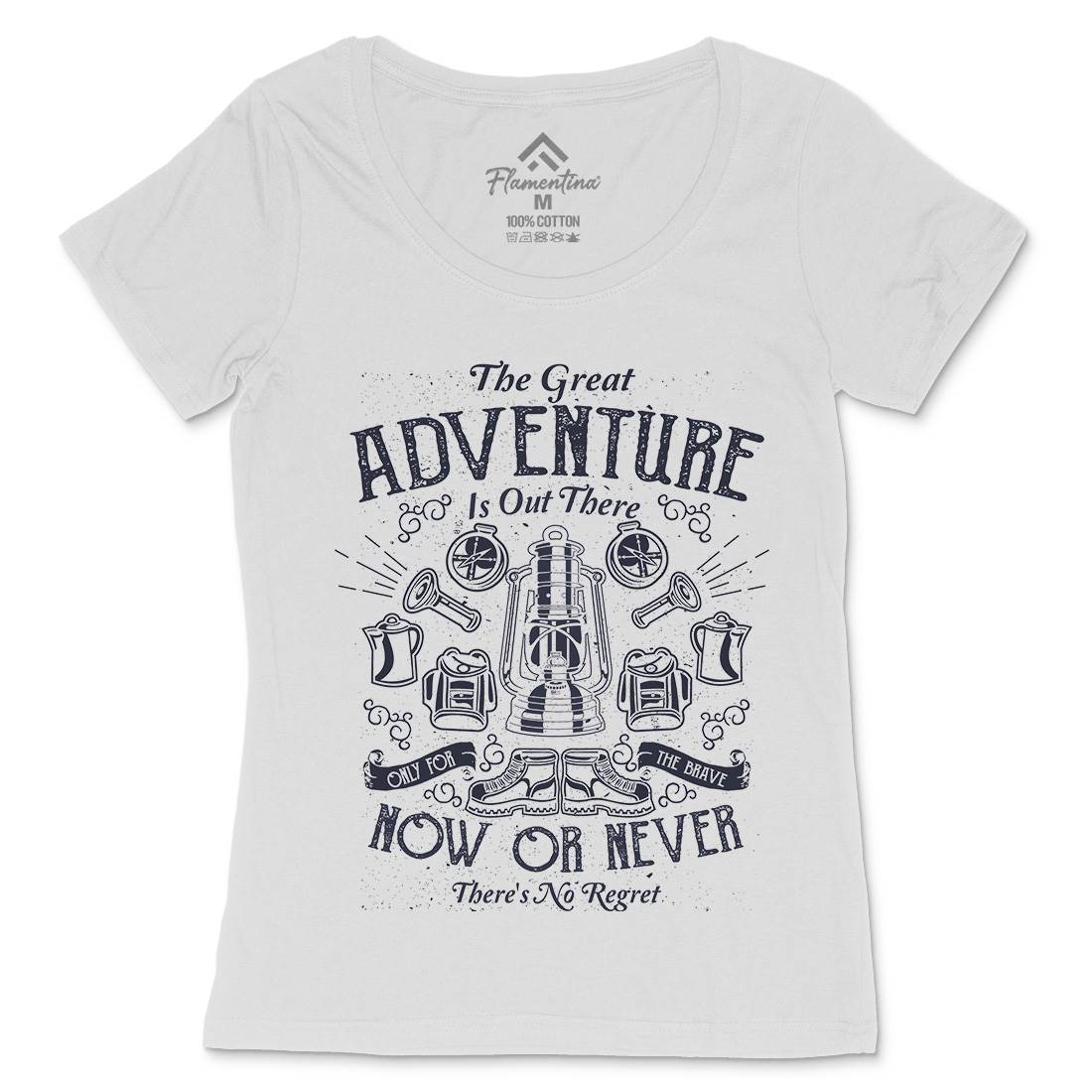 Great Adventure Womens Scoop Neck T-Shirt Nature A173