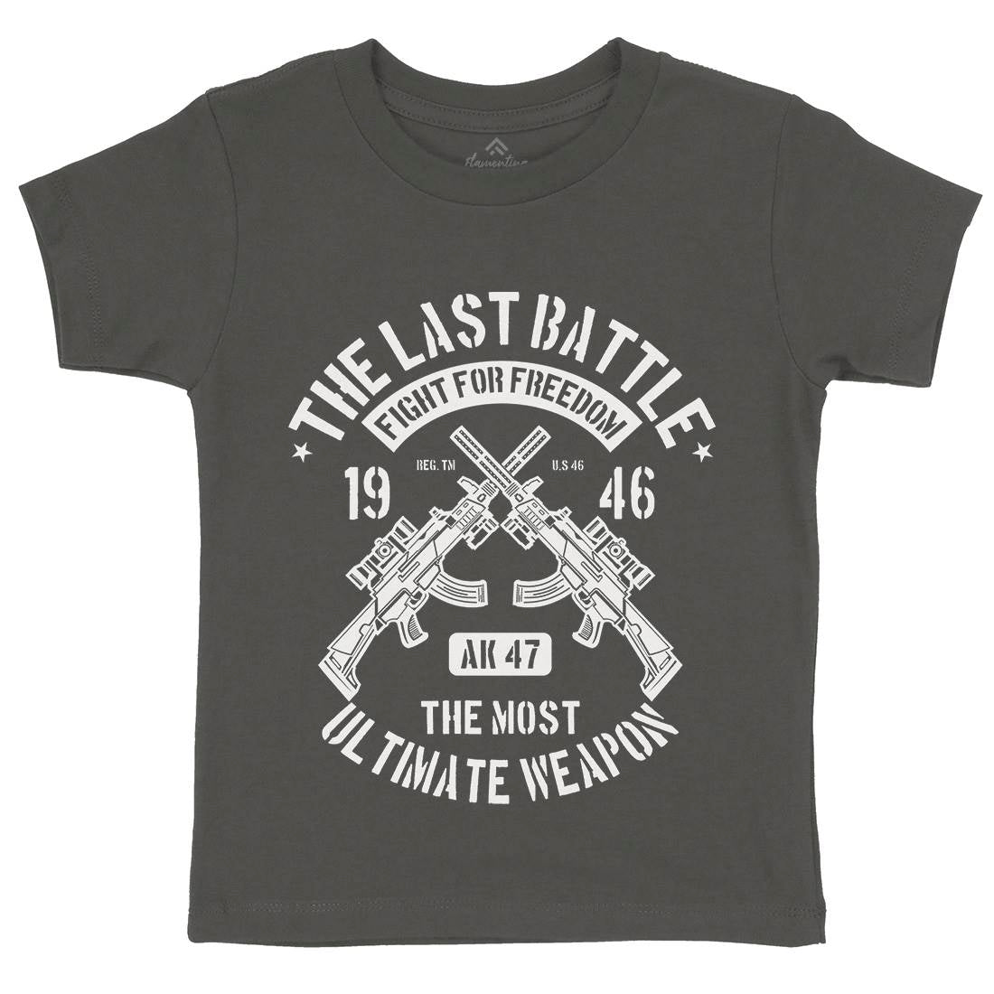 Last Battle Kids Crew Neck T-Shirt Army A174