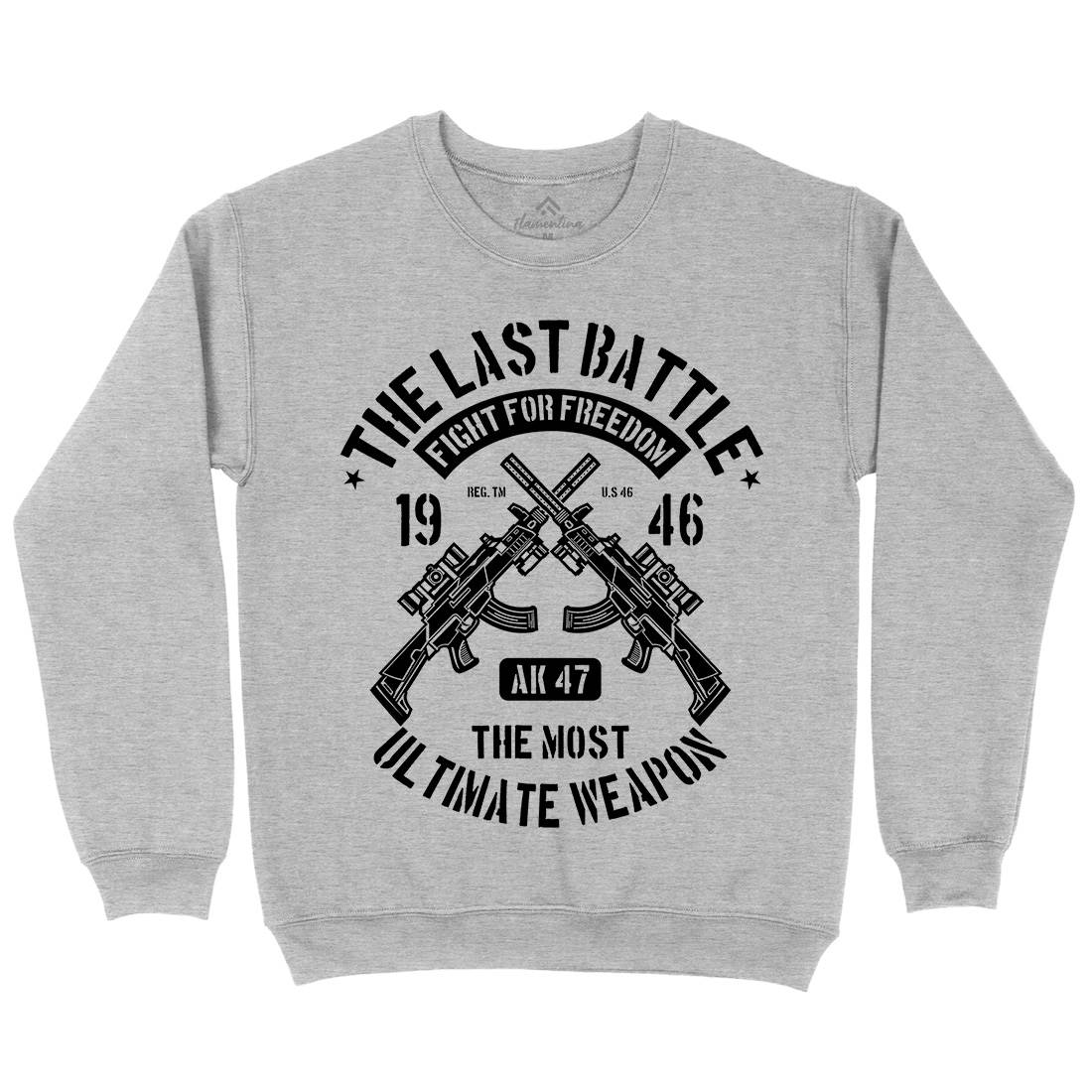 Last Battle Mens Crew Neck Sweatshirt Army A174
