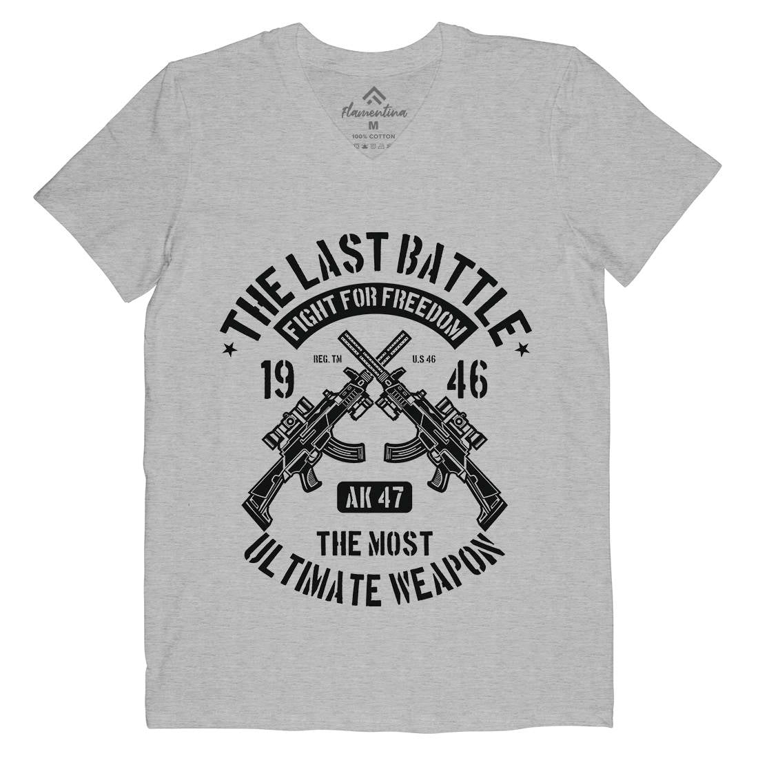 Last Battle Mens V-Neck T-Shirt Army A174
