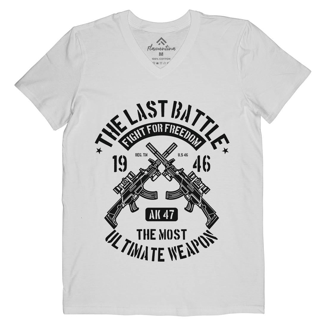 Last Battle Mens V-Neck T-Shirt Army A174