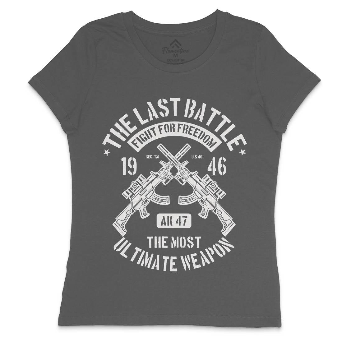 Last Battle Womens Crew Neck T-Shirt Army A174