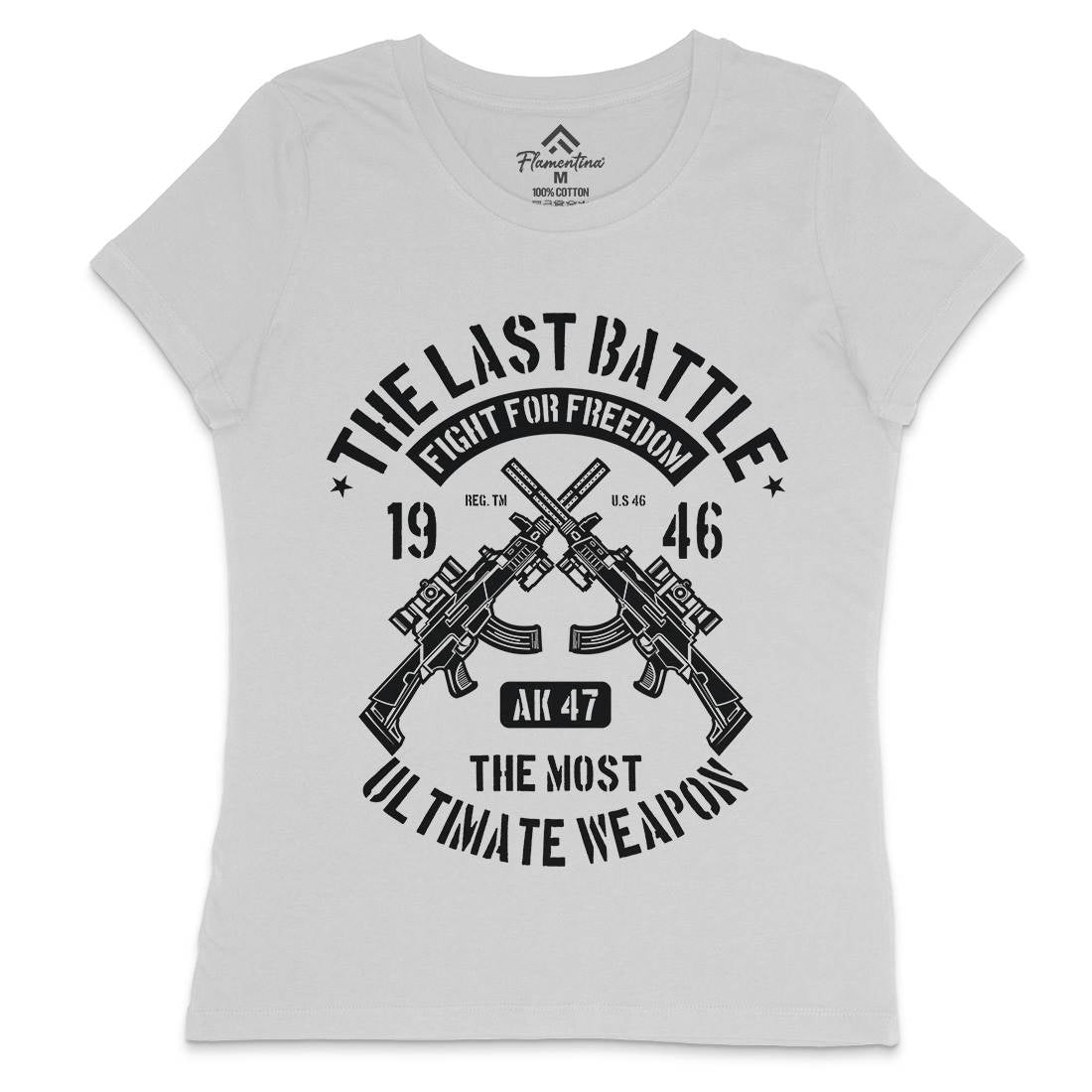 Last Battle Womens Crew Neck T-Shirt Army A174