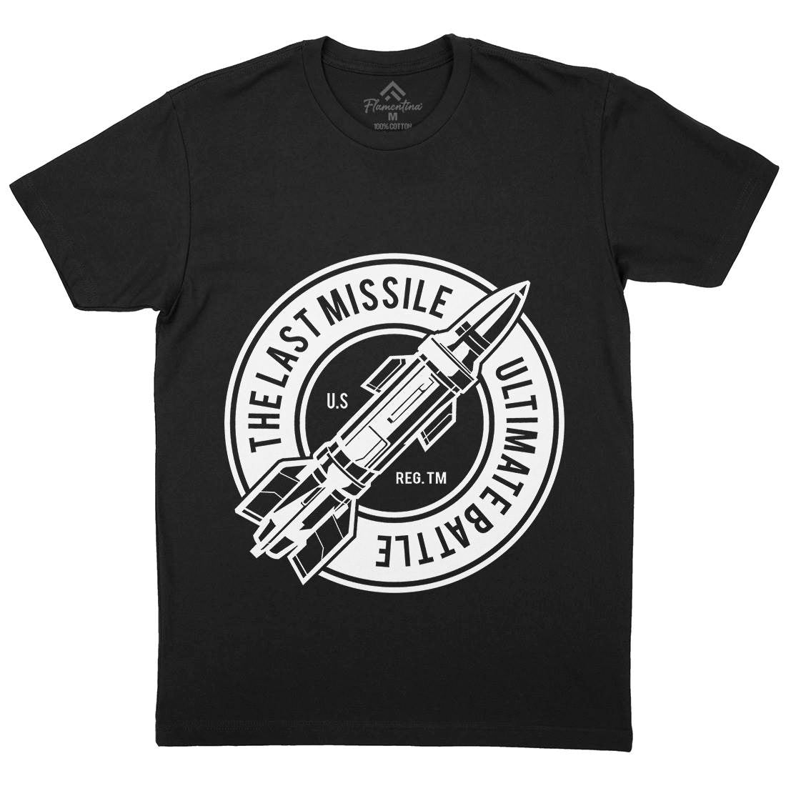 Last Missile Mens Organic Crew Neck T-Shirt Army A175