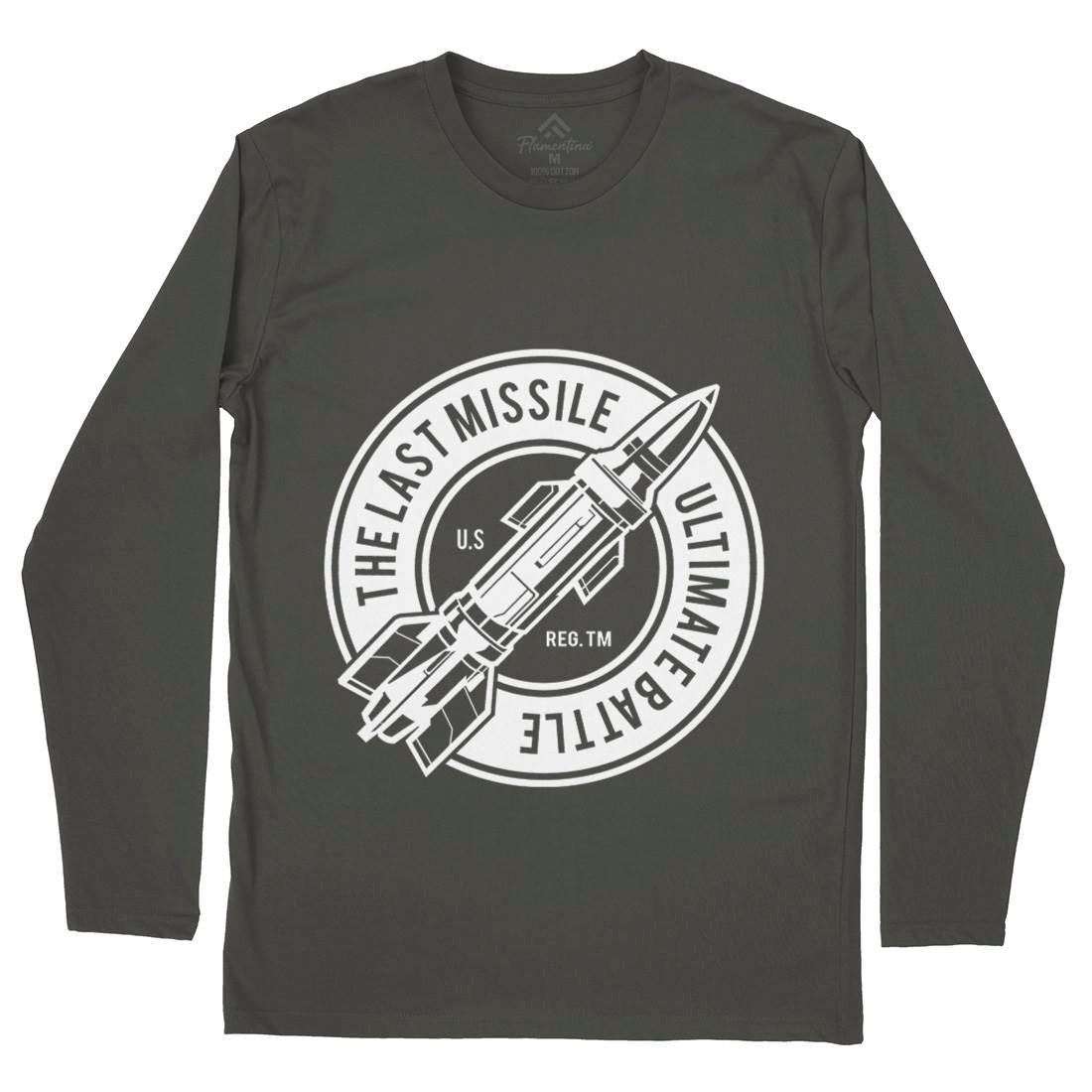 Last Missile Mens Long Sleeve T-Shirt Army A175