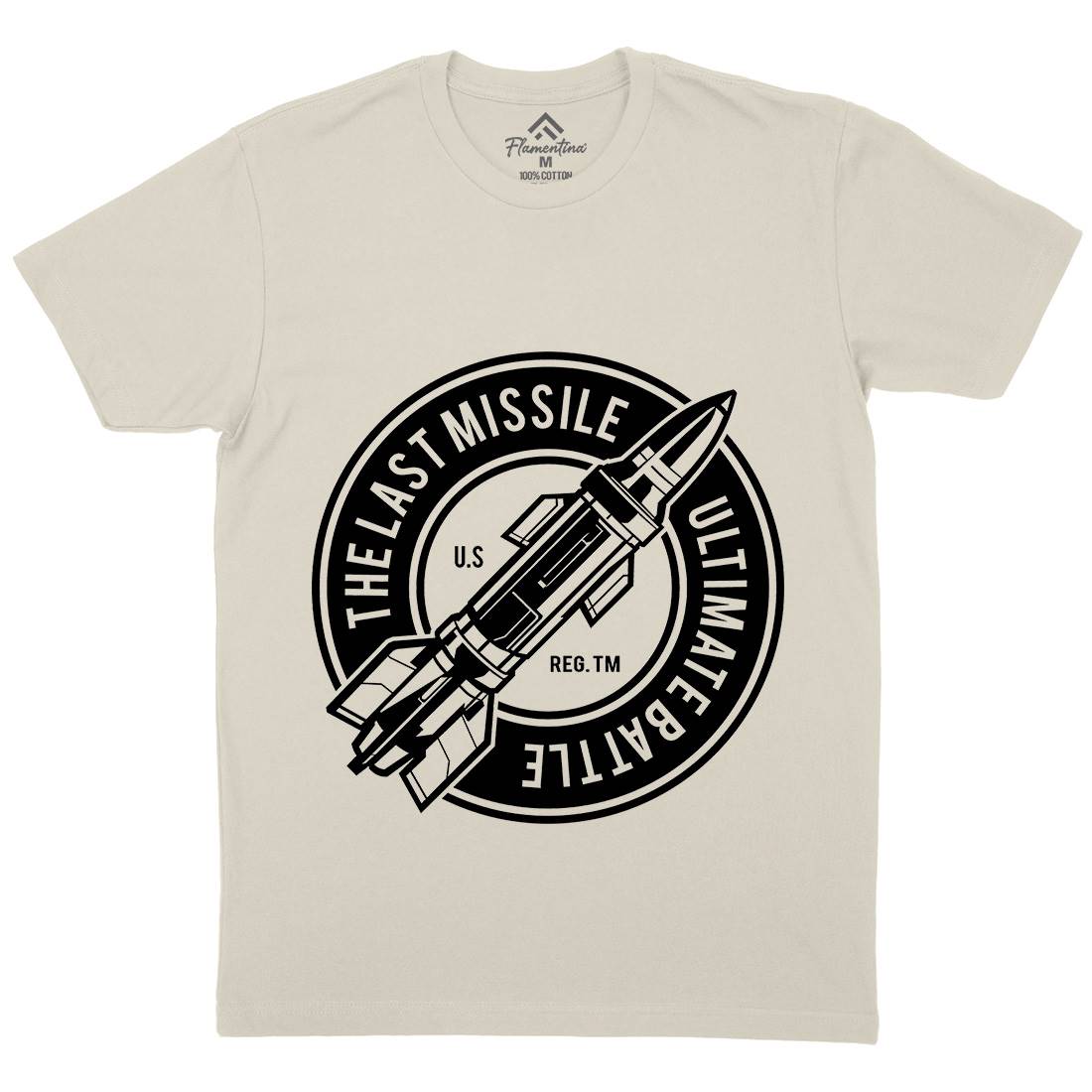 Last Missile Mens Organic Crew Neck T-Shirt Army A175