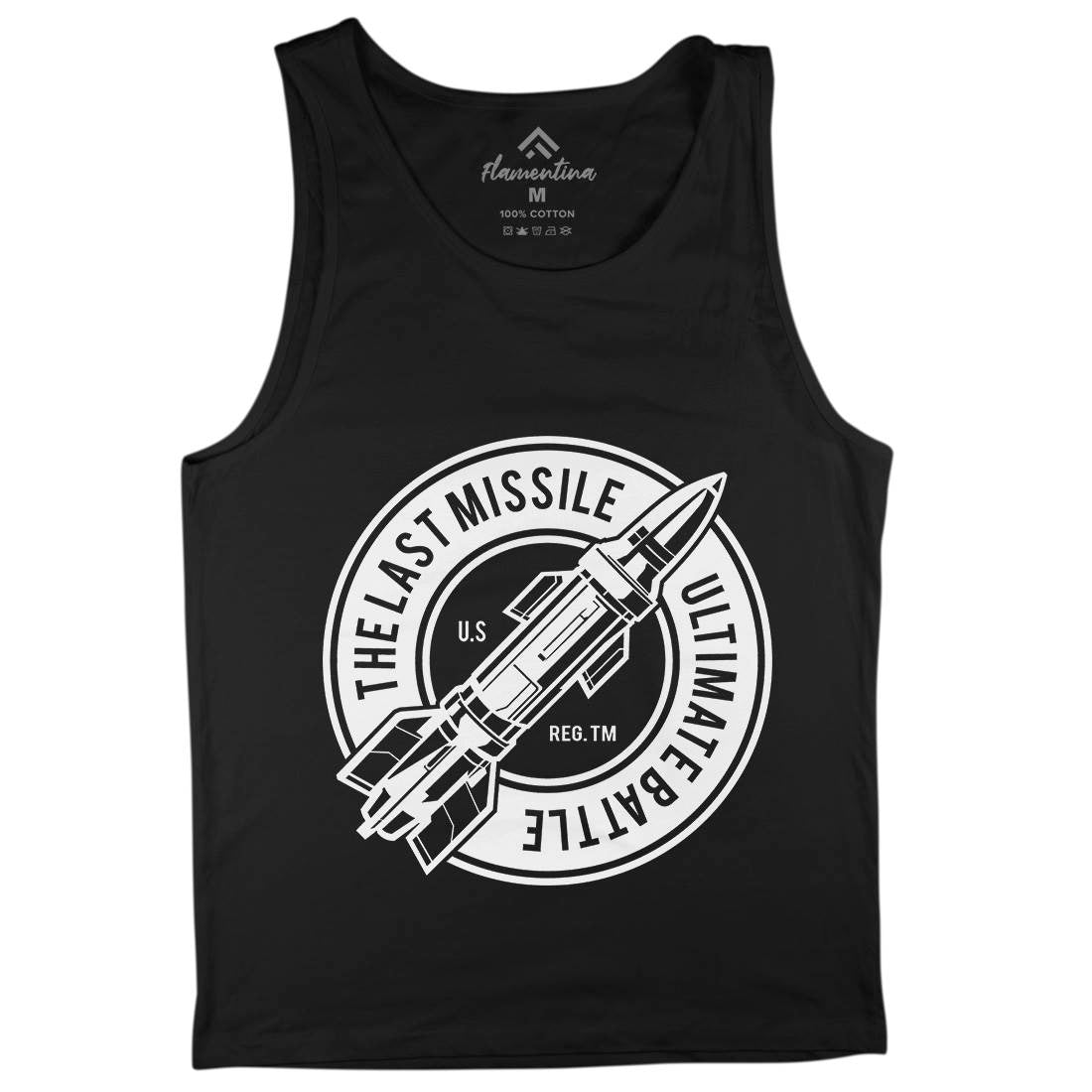Last Missile Mens Tank Top Vest Army A175
