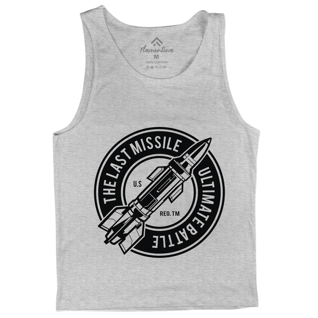 Last Missile Mens Tank Top Vest Army A175