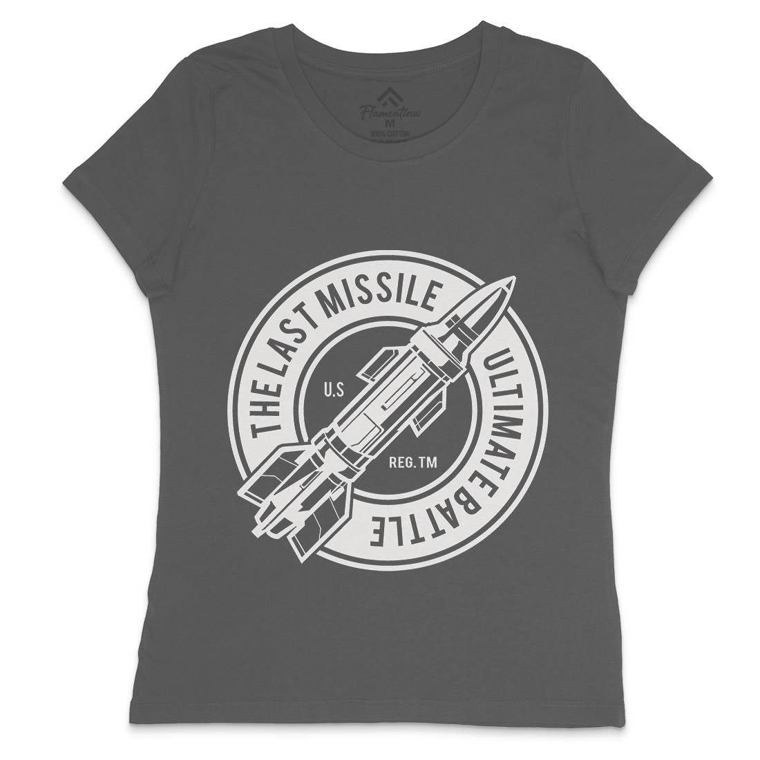 Last Missile Womens Crew Neck T-Shirt Army A175