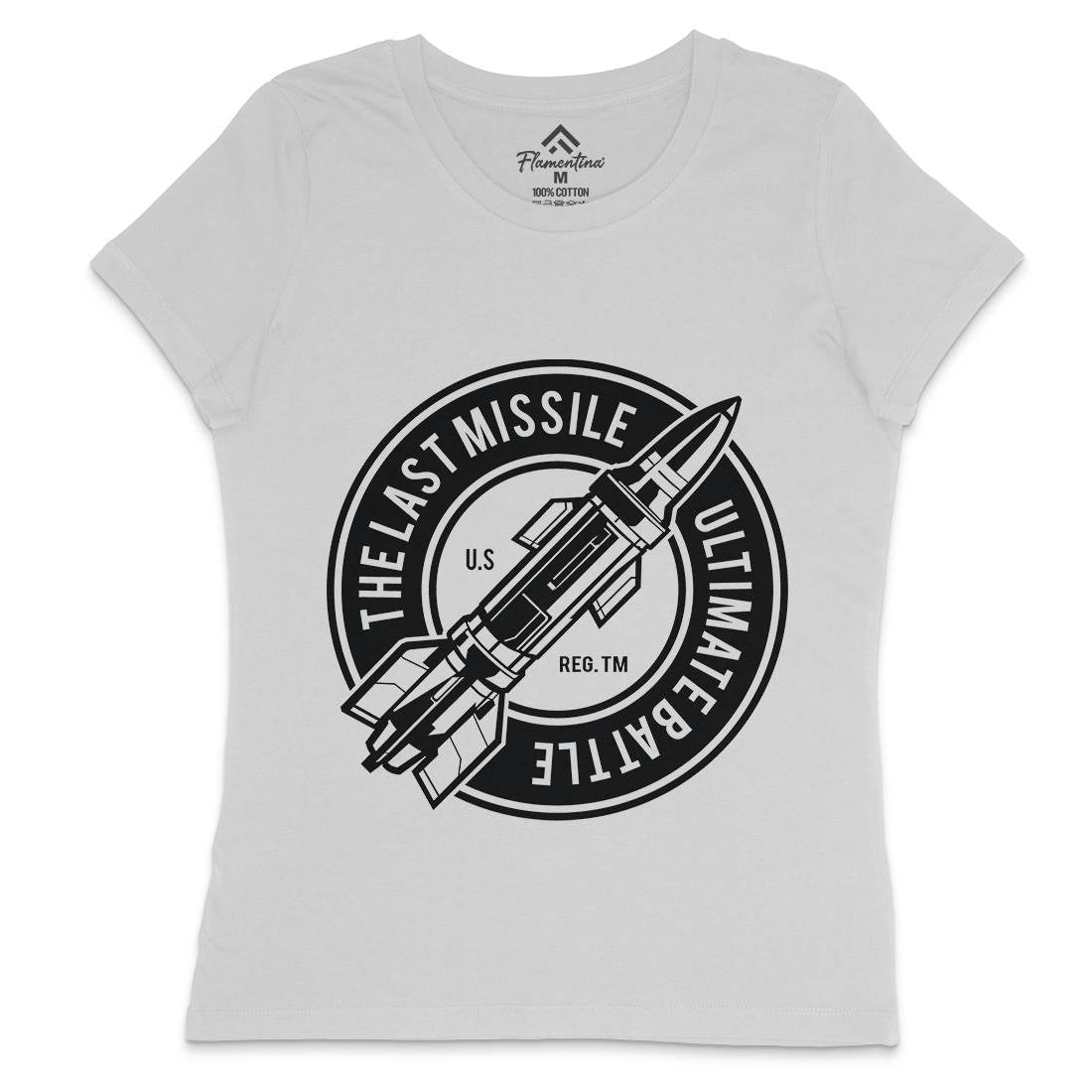 Last Missile Womens Crew Neck T-Shirt Army A175