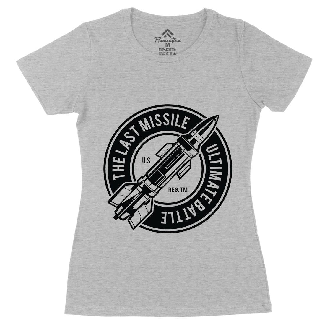Last Missile Womens Organic Crew Neck T-Shirt Army A175