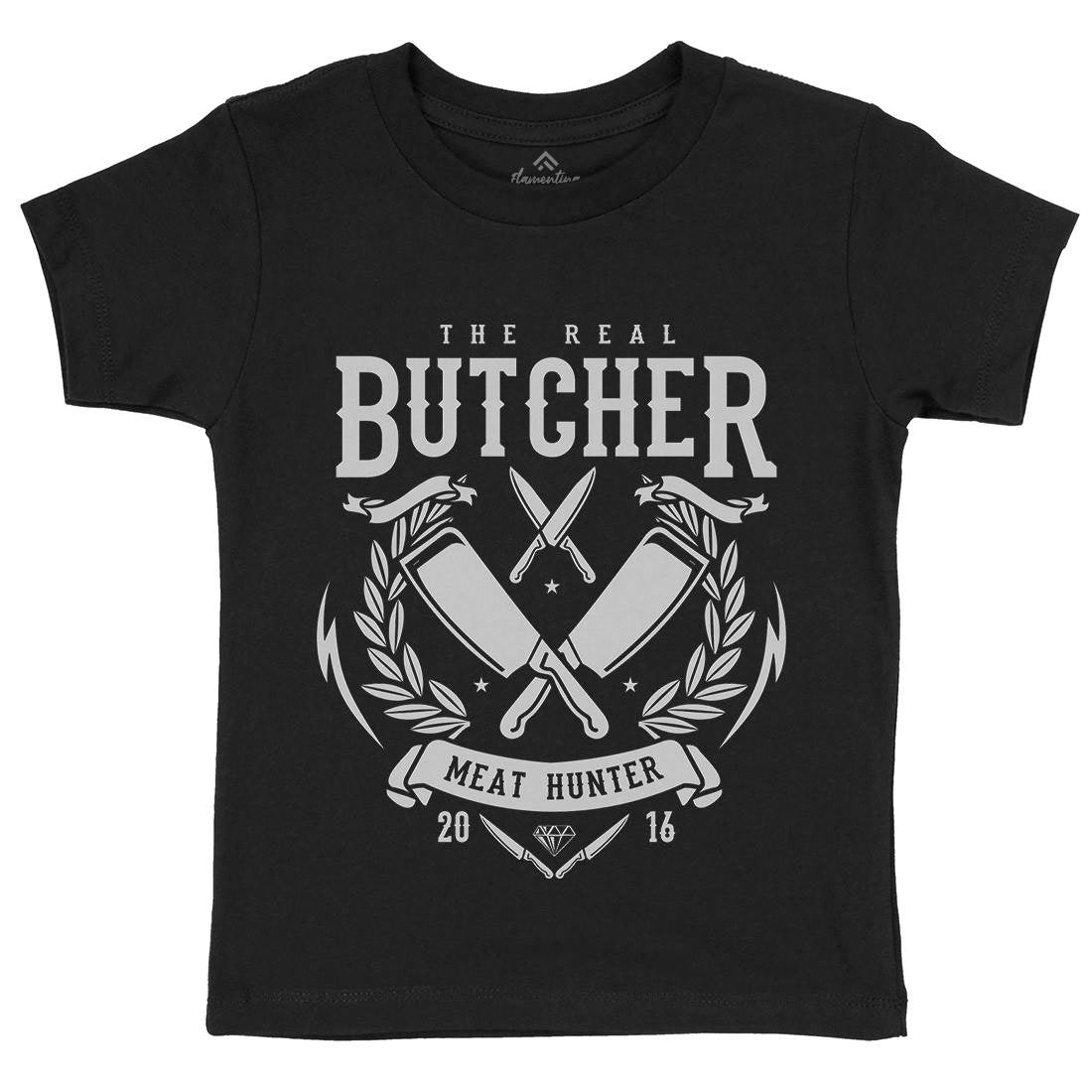 Real Butcher Kids Crew Neck T-Shirt Work A176