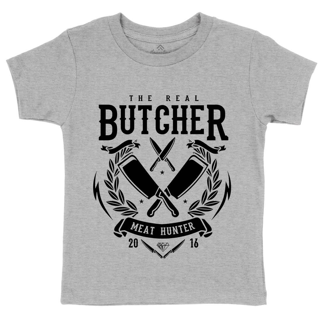 Real Butcher Kids Organic Crew Neck T-Shirt Work A176
