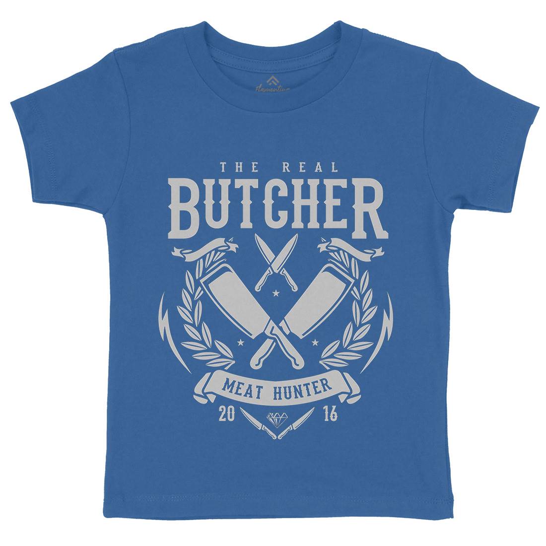 Real Butcher Kids Organic Crew Neck T-Shirt Work A176