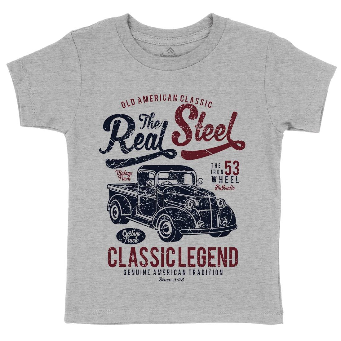 Real Steel Kids Crew Neck T-Shirt Cars A177
