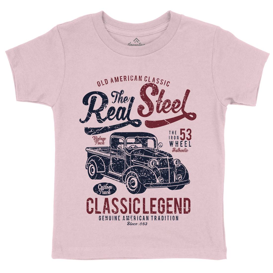 Real Steel Kids Crew Neck T-Shirt Cars A177