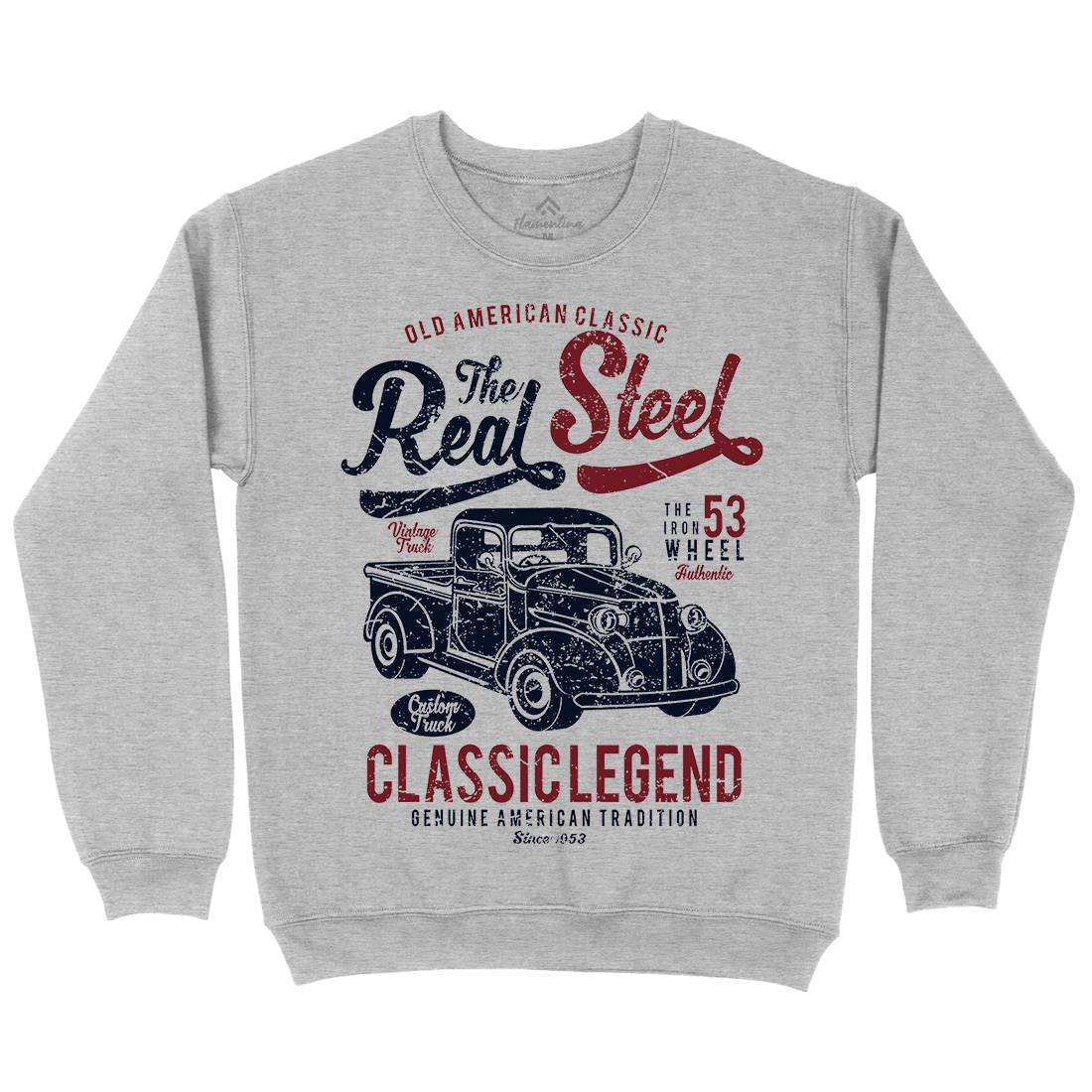 Real Steel Mens Crew Neck Sweatshirt Cars A177