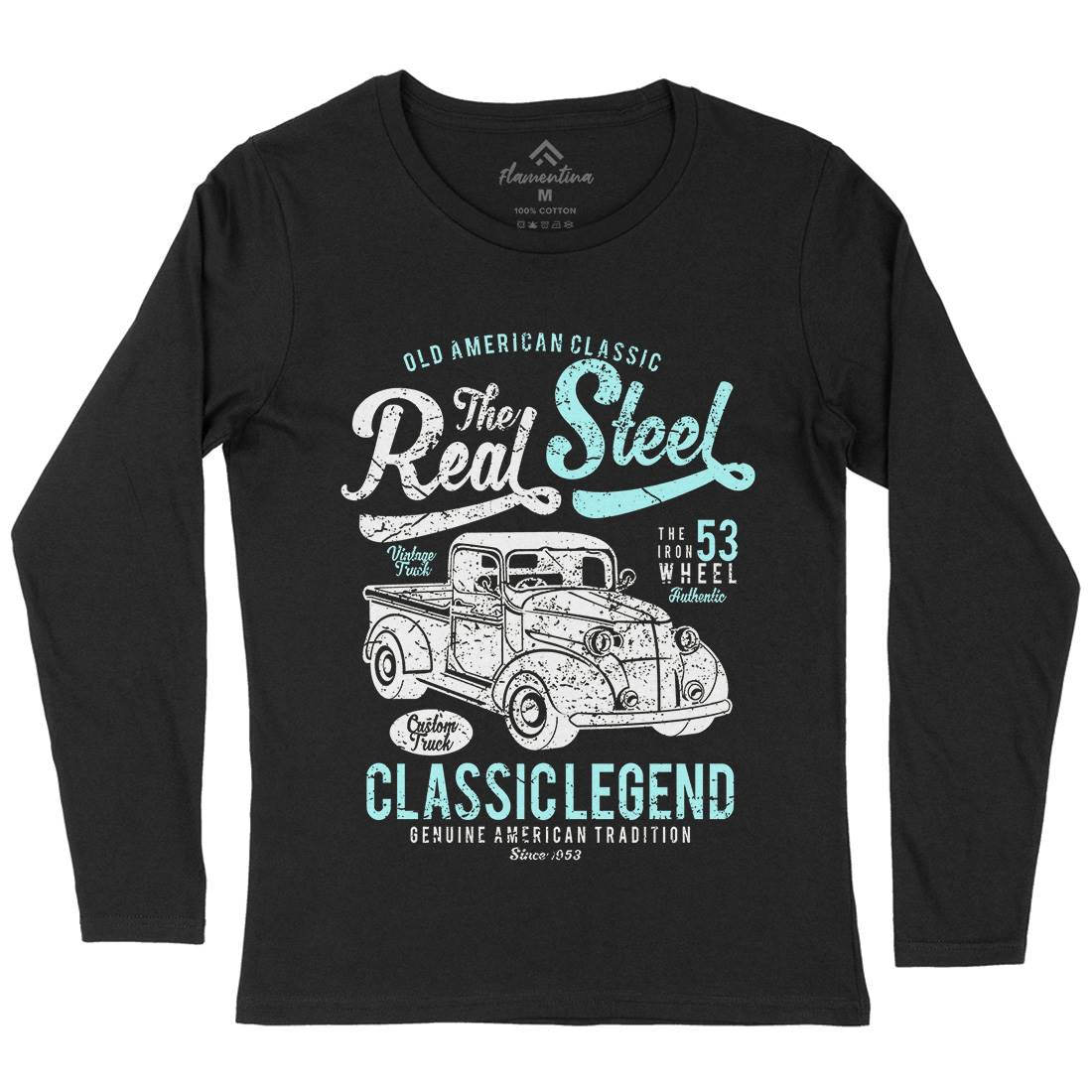 Real Steel Womens Long Sleeve T-Shirt Cars A177